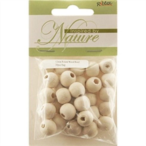 AussieSuperStore Jewellery Making Supplies Wooden Round Beads 12mm Wooden Round Beads 12mm | Jewellery Making Beads | Jewellery Making Supplies 9323823191610 WB16032